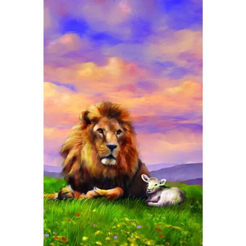 Lion and the Lamb - Postcard