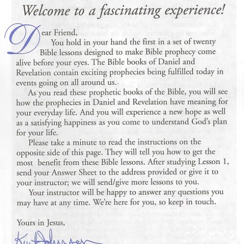 Focus on Prophecy Lesson 1