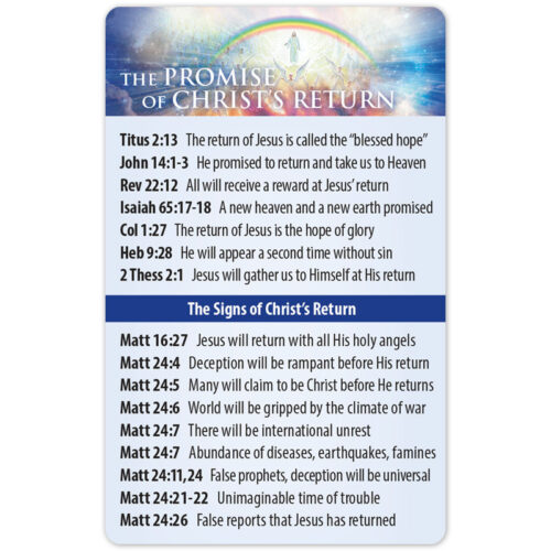 Second Coming Bible Refernce Card